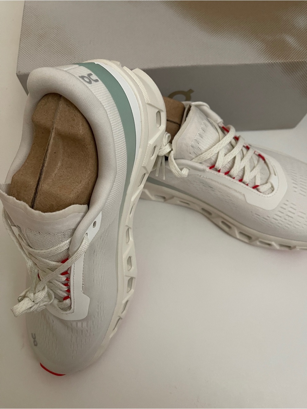 On Running Cloudmonster 1 White Mint Running Sneakers - Picture 5 of 7